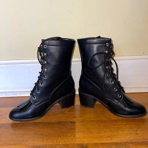 Dolls Kill Current Mood Lace Up Granny Boots SZ 7 Never Worn